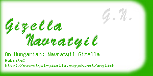 gizella navratyil business card